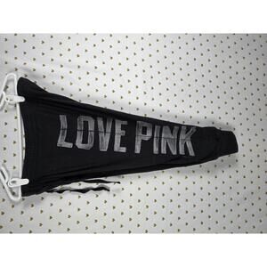 Victorias Secret PINK LOVE Y2k Vintage Sweatpants Joggers Capri SMALL